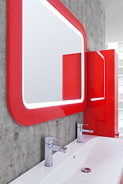 Водолей Мебель для ванной "Астрид 120" красная, 5 ящиков – фотография-4